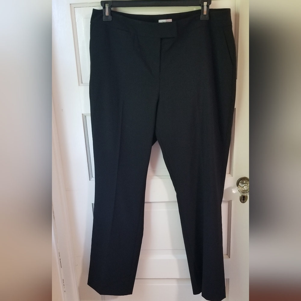 NWT Tahari Arthur S Levine Dress Black Pants with Tapered Legs Size 16